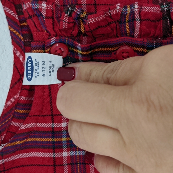 Baby Girl Plaid Dress 6-12 - Picture 4 of 5